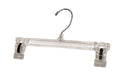 10" Pant Skirt Hanger w/Pinch Grip Retail Display Fixture Clear Lot of 200 NEW