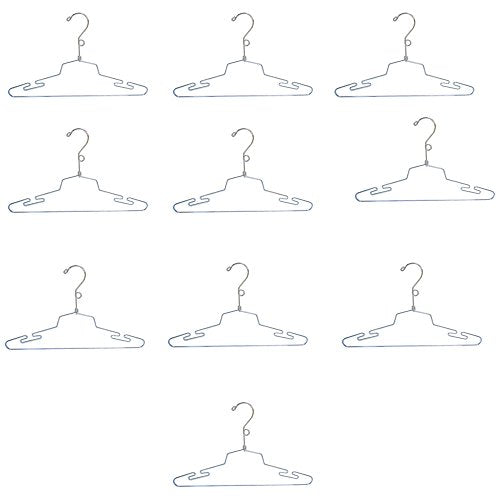 10 Pc 16" Lingerie Hanger Clothes Display Store Fixture Chrome Finish with Loop