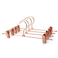 10Pack Koobay 35cm Gold Shiny Copper Finish Metal Stainless Steel Bottom Adjustable Clips Pants Trousers Suit Hanging Hangers