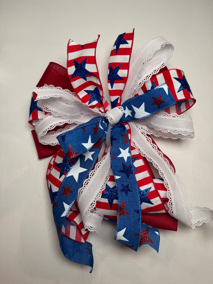 #1133 Patriotic Bow, Lantern Bow, Wreath Bow
