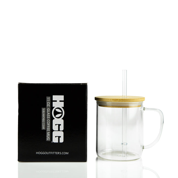 11oz Sublimatable Glass Coffee Mug Case (25 Units) - Clear