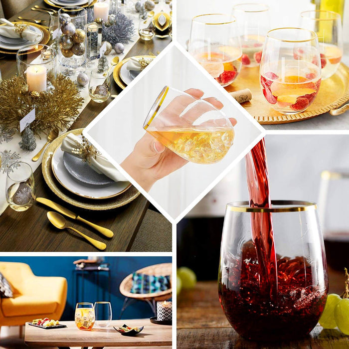 Elegant glassware for festive occasions and cocktails.