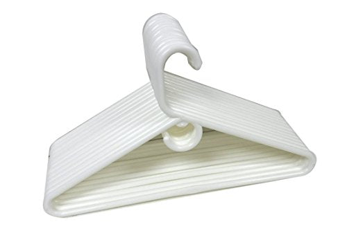 12 Set Heavy Duty Tubular Hangers White Jumbo Plastic Adult Cloth Coat Suit Closet Organization Hanger