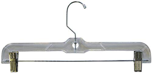12" Skirt Pant Clothes Hanger Retail Display Store Fixture Clear Lot of 100 New