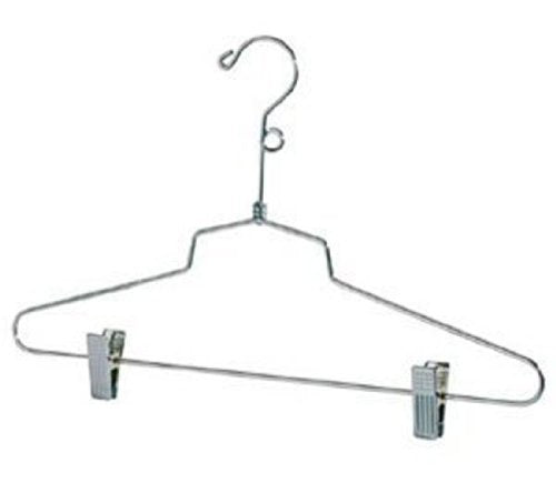 16" Salesman Suit Hanger -Chrome Finish - Swivel Neck -With Loop - Lot of 100