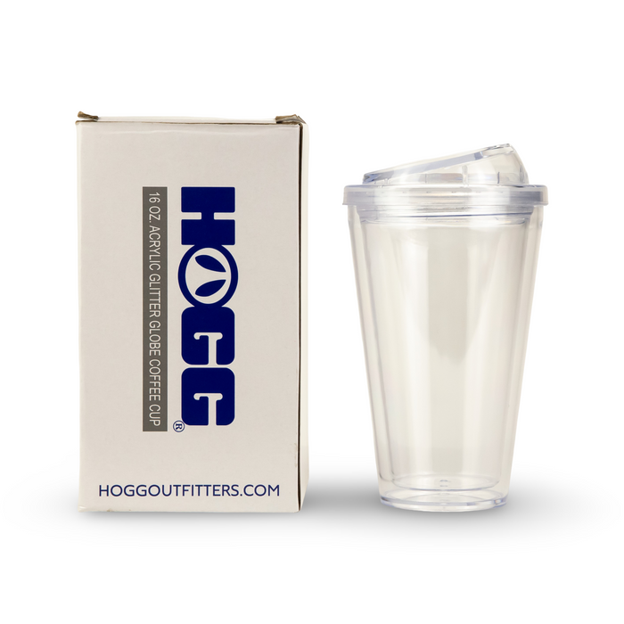 16oz Acrylic Glitter Globe Coffee Cup Case (24 Units)