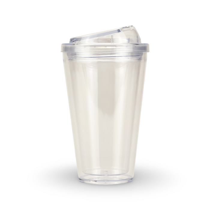 16oz Acrylic Glitter Globe Coffee Cup Case (24 Units)
