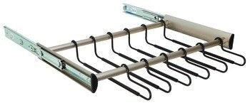 18 Hanger Pants Rack Pull-out, Synergy Collection, 24", With Full Extension Slide Matt Nickel