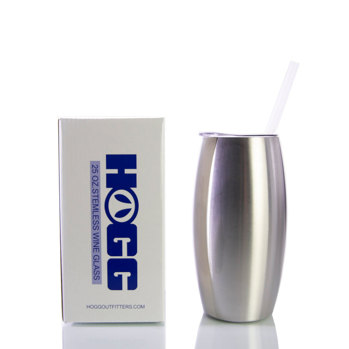 25oz Stemless Tumbler W/Straw Case (25 Units) — Packaging