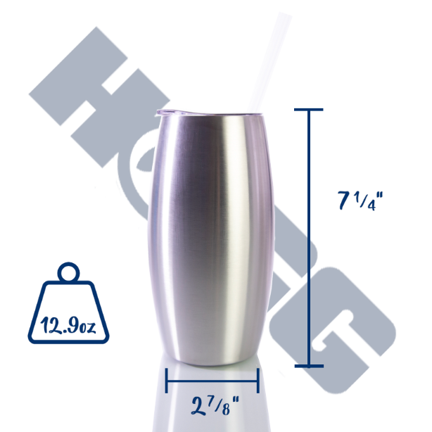 25oz Stemless Tumbler W/Straw Case (25 Units)