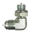 3801  |  Male JIC to Male BSPP 90 Degree Elbow Adapter