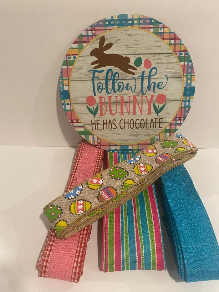 #463 Follow The Bunny Sign and Ribbon Kit