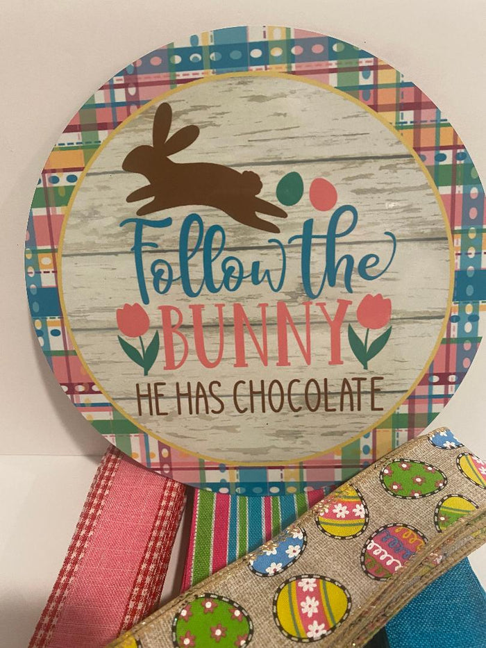#463 Follow The Bunny Sign and Ribbon Kit