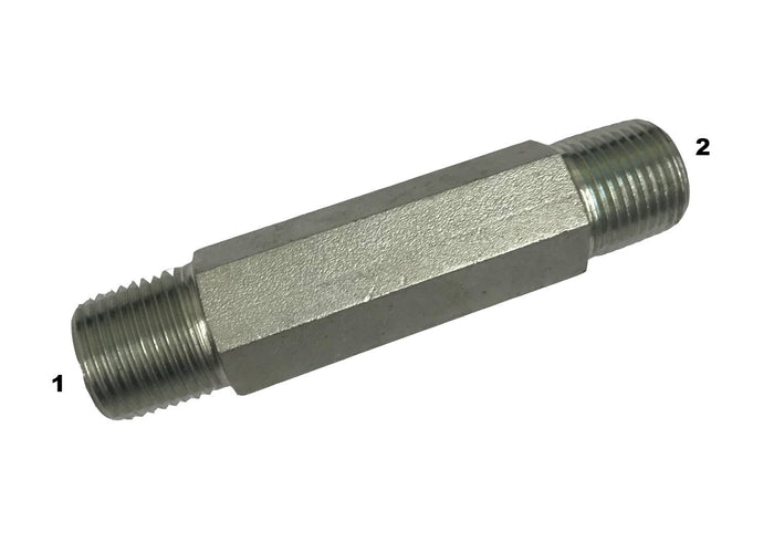 5404-L  |  Long Hex Pipe Nipple Male Pipe to Male Pipe Adapter