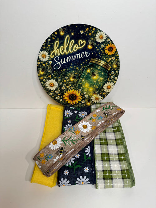 #873 Hello Summer  Sign and Ribbon Bundle