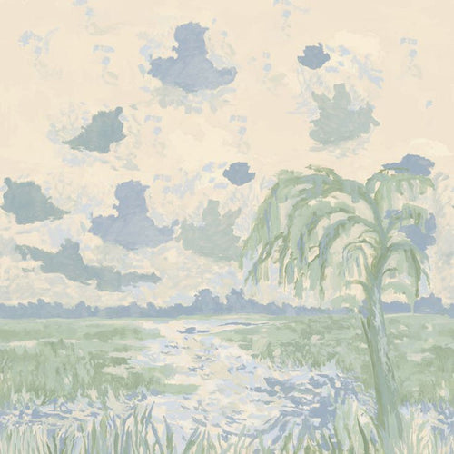 A La Mer in Garden Wallpaper SWATCH