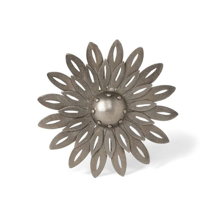 Aged Nickel Wall Dahlia Small