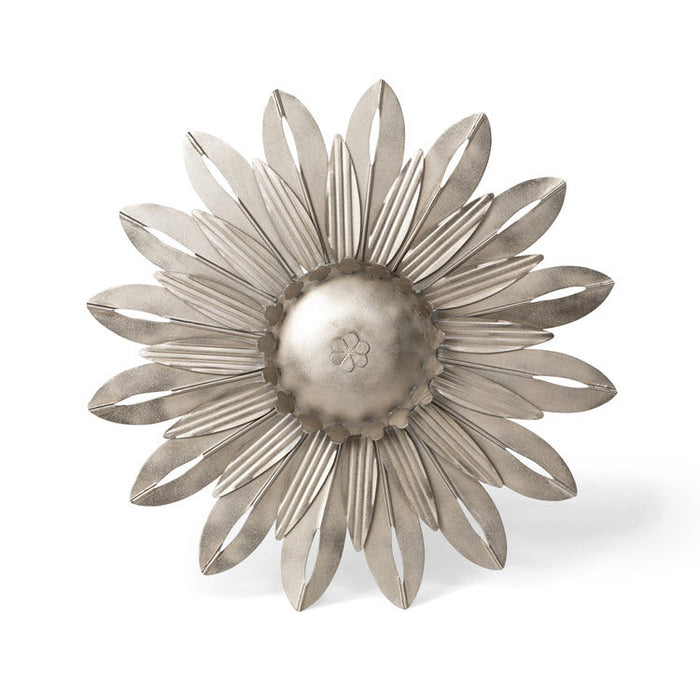 Aged Nickel Wall Sunflower Large