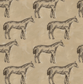 Antique Parchment Horse in Parchment Wallpaper SWATCH