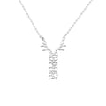 Christmas Gift-Antler Name Necklace Titanium steel / Silver Necklace MelodyNecklace