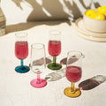 Aperitif Glasses with Colored Stems Set/4