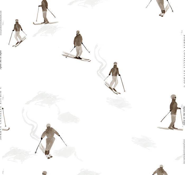 Apres Ski in Sepia Wallpaper SWATCH