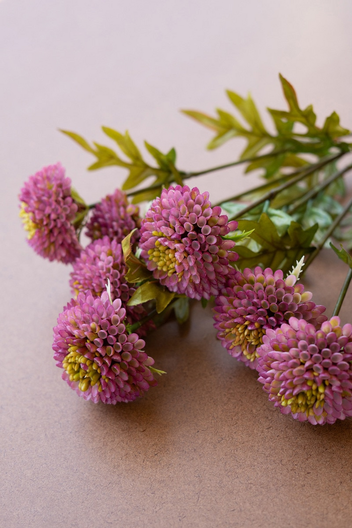 Artificial Purple Ball Dahlias Box/6 Bundles