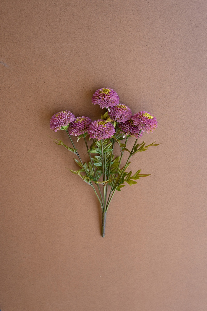 Artificial Purple Ball Dahlias Box/6 Bundles