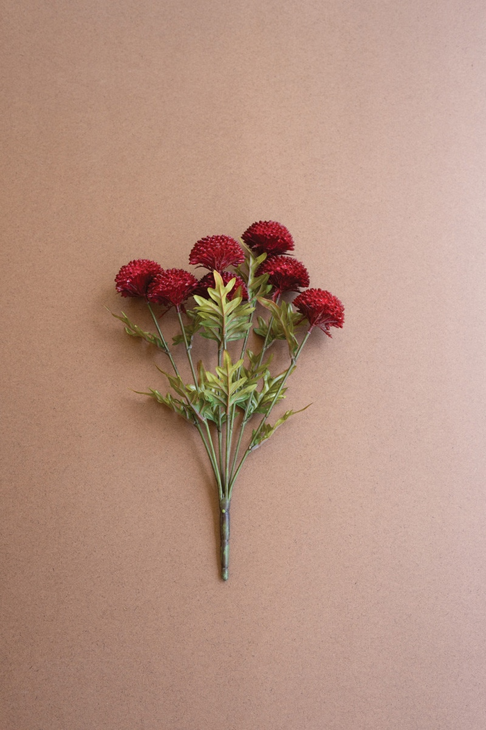 Artificial Red Ball Dahlias Box/6 Bundles