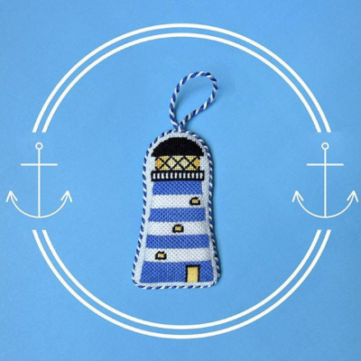 BB 1640 - By the Sea - Lighthouse with Blue & White Stripes