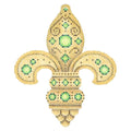 BB 2361 - Fleur de lis - Green Jewels