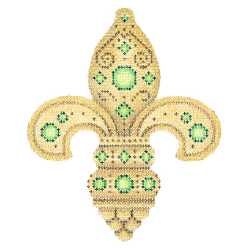 BB 2361 - Fleur de lis - Green Jewels