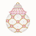 BB 2890 - Jeweled Christmas Ball - Silver, Gold & Pink