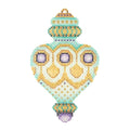 BB 2891 - Jeweled Christmas Ball - Aqua, Gold & Purple