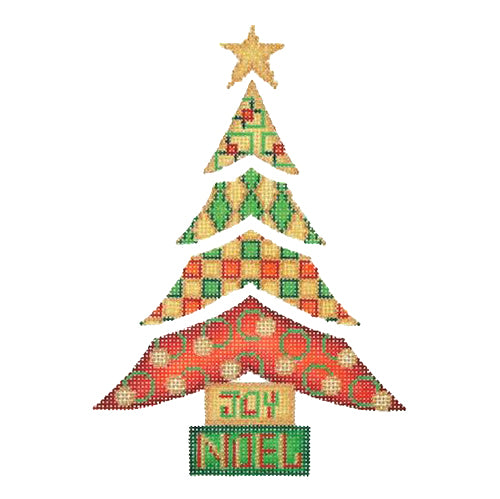 BB 2901 - Patterned Tree - Joy, Noel