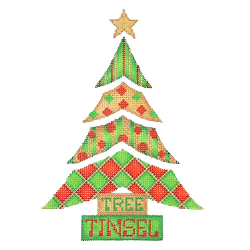 BB 2902 - Patterned Tree - Tree, Tinsel