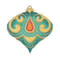 BB 2945 - Jeweled Christmas Ornament - Aqua, Red & Gold