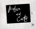 Black and White Chalk Wedding Guest Book - Premium  from Sugar and Spice - Just $55! Shop now at Sugar and Spice Paper