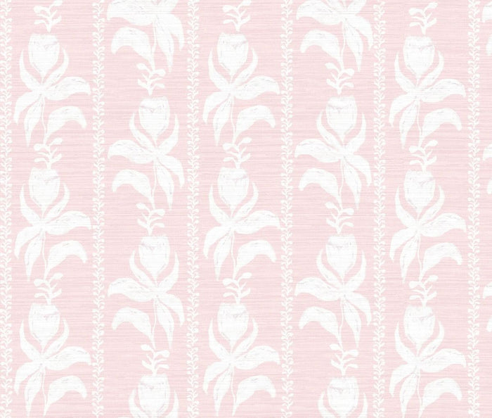 Blocked Tulips in Rose Wallpaper SWATCH