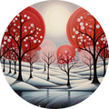 C106 Winter Abstract Tree Sign, Winter Sign, Wreath Center, Wreath Attachment