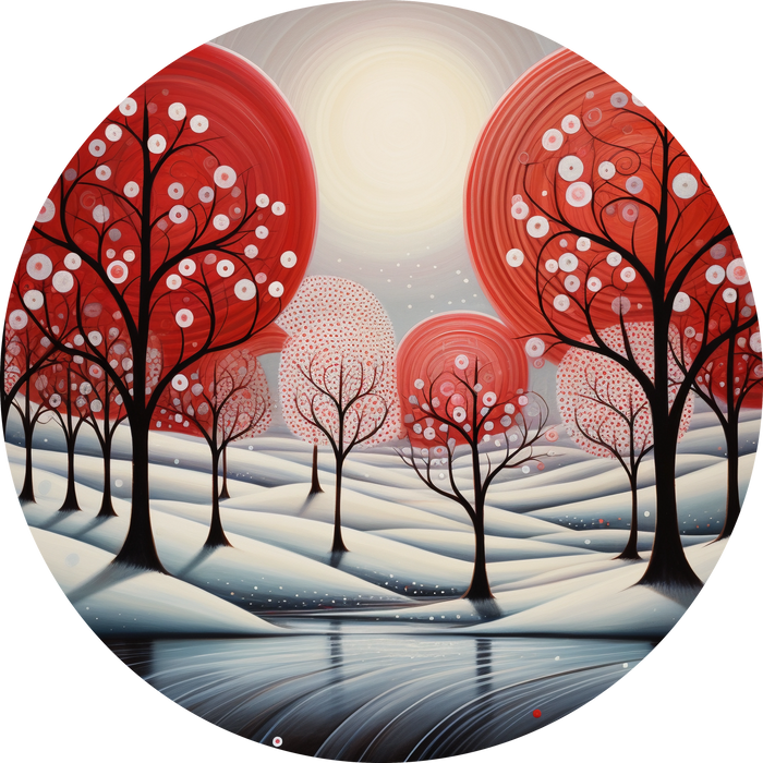C106 Winter Abstract Tree Sign, Winter Sign, Wreath Center, Wreath Attachment