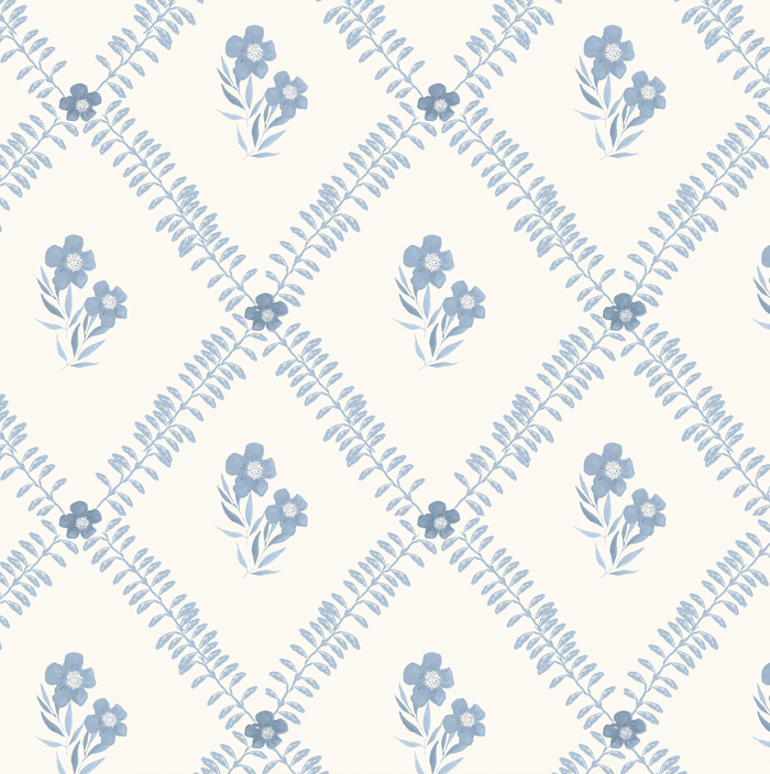 Camellia Room in White Wallpaper SWATCH