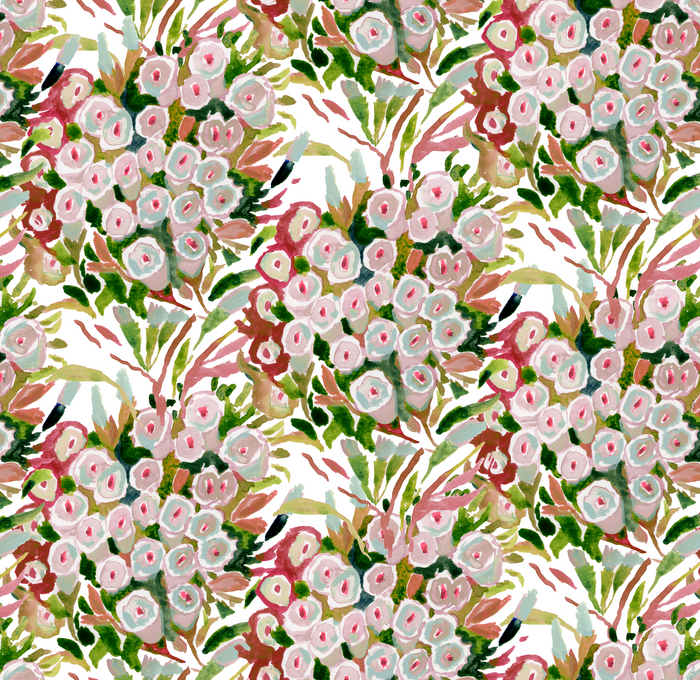 Canterbury Bells in Rouge Wallpaper SWATCH