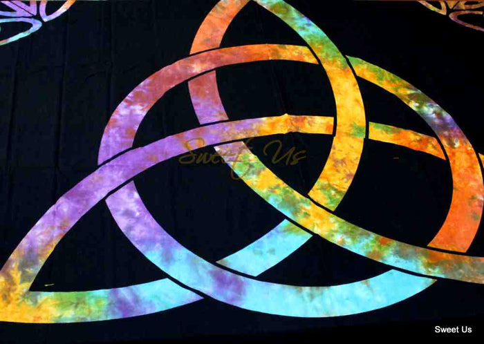 Celtic Triquetra Cotton Tablecloth — Aurora Trinity - Sweet Us