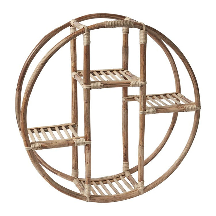 Centre Round Rattan Wall Shelf