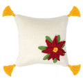 Christmas Poinsettia 10" Pillow