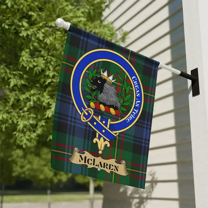 McLaren Tartan Flag with Crest and Motto