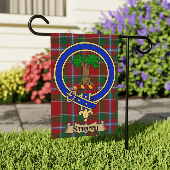 Struth Clan Crest Tartan Garden Flag