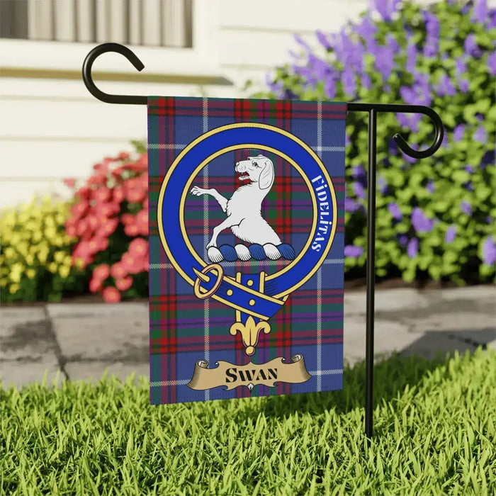 Stunning Garden Flag with Tartan Crest Design
