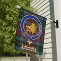 Thompson Family Crest Plaid Background Flag